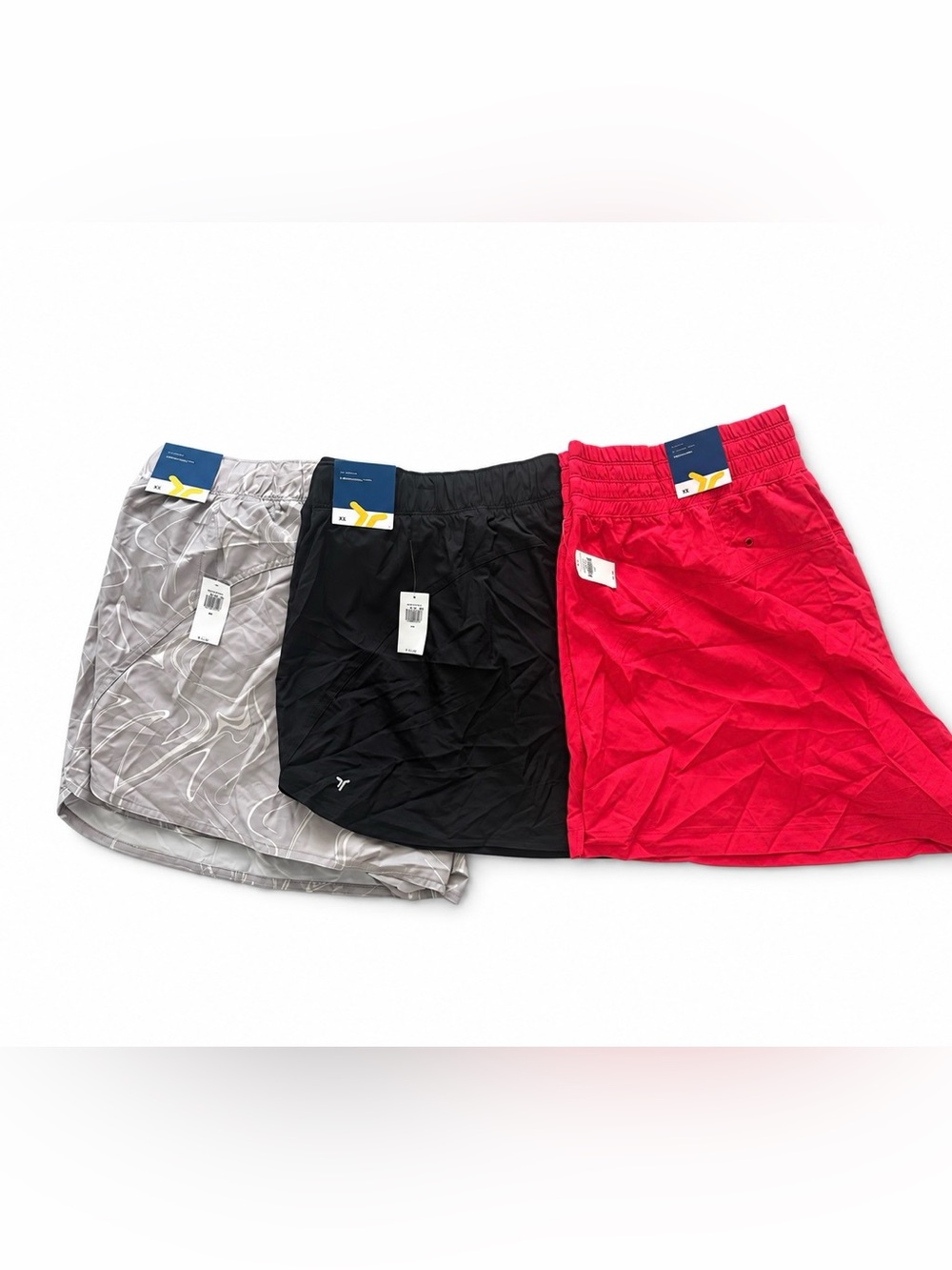 NWT Old Navy Active StretchTech Shorts 3-Pair Bundle 2X Black Pink Gray